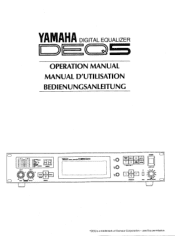 Yamaha DEQ5 DEQ5 Owners Manual Image