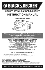 Black & Decker MS800B Type 1 Manual - MS800B