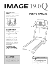 Image Fitness 19.0q Treadmill English Manual