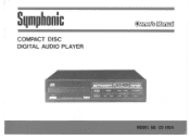 Symphonic CD100A Owner's Manual