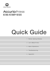 Konica Minolta AccurioPress 6120 AccurioPress 6136/6136P/6120 Quick Guide