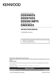 Kenwood DDX9905S Instruction Manual