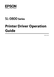 Epson SureLab D870 Operation Guide - Printer Driver