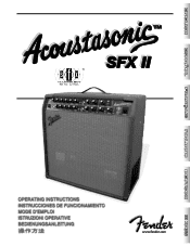 Fender Acoustasonic SFX II Owners Manual