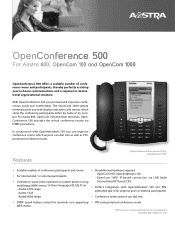 Aastra OpenConference 500 Datasheet OpenConference 500