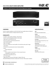 URC HDA-4100 Spec Sheet