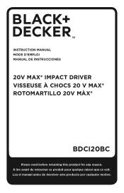 Black & Decker BDCI20B Instruction Manual