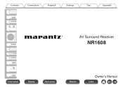 Marantz NR1608 Owner s Manual In English