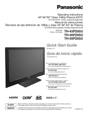 Panasonic TH-50PZ85U 46' Plasma Tv - Spanish