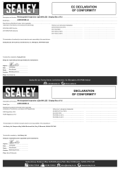 Sealey LED1001DB Declaration of Conformity