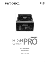 Antec HCP-1000 Platinum Manual
