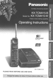 Panasonic KXTCM415W KXTCM415B User Guide