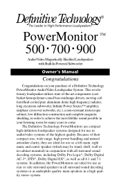 Definitive Technology PowerMonitor 700 PowerMonitor Manual