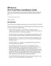 HP D7171A Installing SCO UnixWare on an HP Netserver