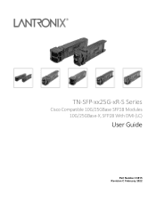 Lantronix TN-SFP-25G Series TN-SFP-25G Series User Guide Rev C