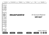 Marantz NR1607 Owner s Manuals In English