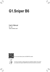 Gigabyte G1.Sniper B6 User Manual