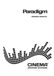 Paradigm Cinema 100 2.0 Manual