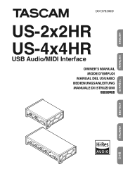 TASCAM US-4x4HR Owners Manual