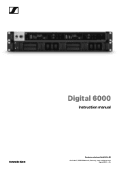 Sennheiser SK 6000 Instruction manual Digital 6000