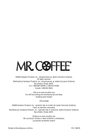 Mr. Coffee MRX36 User Manual