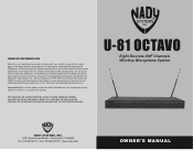 Nady U-81 Manual