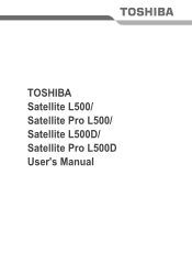 Toshiba L500 PSLS4A-01200L Users Manual AU/NZ