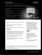 Sony SNCZM551 Specification Sheet (SNCZM551 Data Sheet)