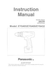 Panasonic EY6409PA1 EY6405 User Guide