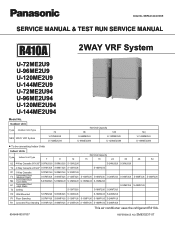 Panasonic WU-168ME2U9 Service Manual