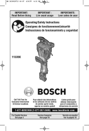 Bosch 11335K Operating Instructions