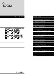 Icom IC-A25N Full Manual