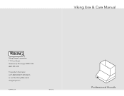 Viking VWH3648SS Use and Care Manual