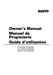 Sanyo FWSA205E Owners Manual