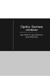 MSI Optix MPG27CQ User Manual