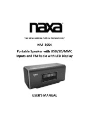Naxa NAS-3054 NAS-3054 English Manual