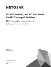 Netgear M6100-44G3-POE Command Line Interface CLI User Manual Software Version 11.x