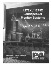Fender 1275X Owner Manual