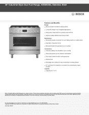 Bosch HDS8655U Product Spec Sheet