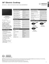 Bosch NET8069SUC Product Spec Sheet
