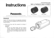 Panasonic WVLF9C3 WVLF9C3 User Guide