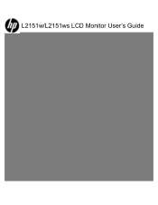 HP L2151w User Guide