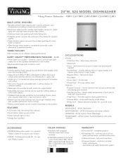 Viking FDWU524 Two-Page Specifications Sheet