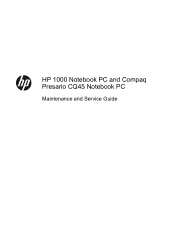 Compaq Presario CQ45-700 Maintenance and Service Guide