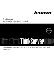 Lenovo ThinkServer RD630 (Serbo - Croatian) Warranty and Support Information