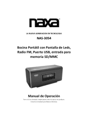 Naxa NAS-3054 NAS-3054 Spanish Manual