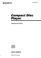 Sony CDP-CE575 Operating Instructions  (primary manual)
