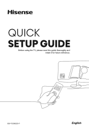 Hisense 70A65H Quick Start Guide