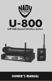 Nady U-800 Manual