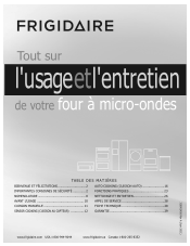 Frigidaire FGMV205KB Complete Owner's Guide (Français)